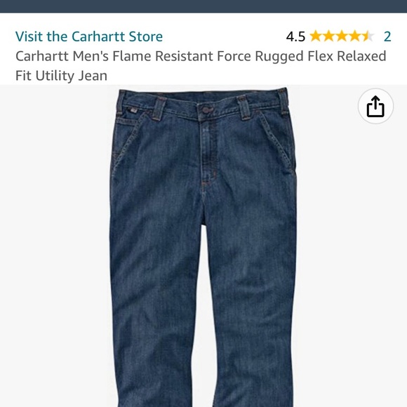 2 New Flame Resistant Carhartt Utility Jean - Picture 6 of 9
